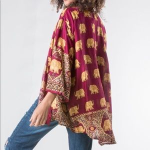 The Elephant Pants - Burgundy Cardigan